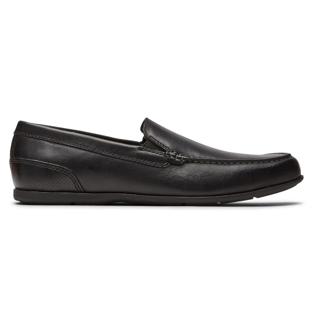 Rockport Men's Malcom Venetian Slip-Ons - Black - USA (0345JMEPT)